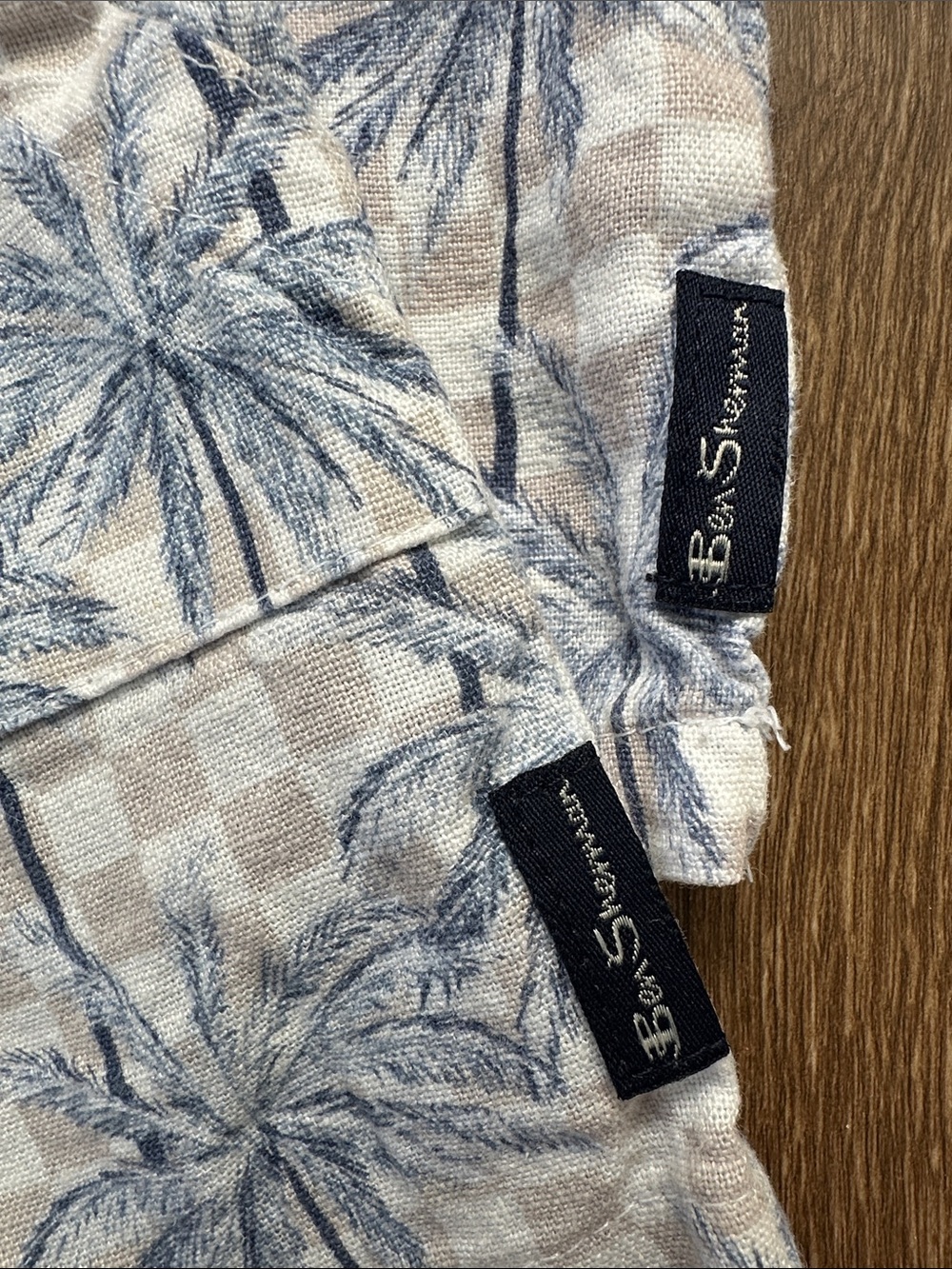 🌴 18M Toddler Blue & Cream Palm-Print Shirt & Shorts Set - Picture 4 of 6